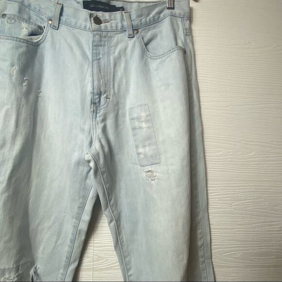 Calvin Klein Jeans Light Wash With Surf Repair Size 33 - Picture 4 of 12
